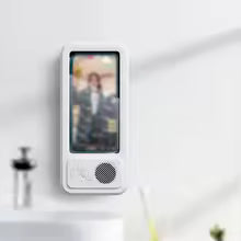 Shower Phone Holder For Bathroom Kitchen Waterproof Phone Cover with Bluetooth Speaker