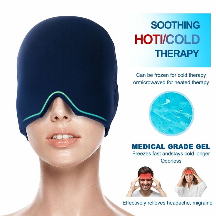 Migraine Relief Hat Gel Hot Cold Therapy Headache Pain Relief Cap