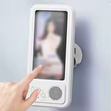 Shower Phone Holder For Bathroom Kitchen Waterproof Phone Cover with Bluetooth Speaker