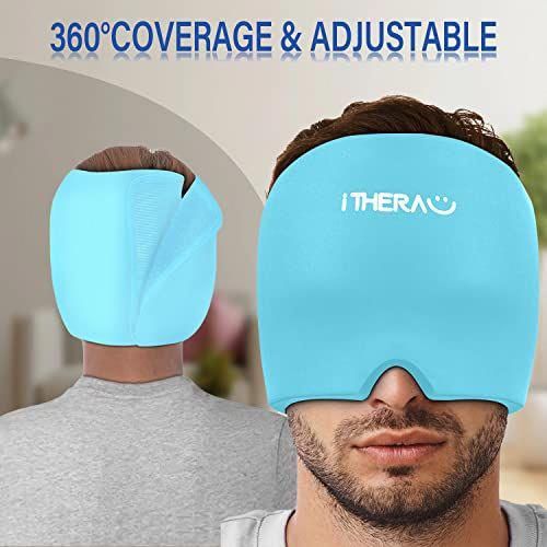 Migraine Relief Hat Gel Hot Cold Therapy Headache Pain Relief Cap